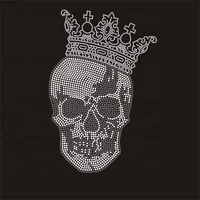 

Skull hotfix rhinestone transfer design for t shirt