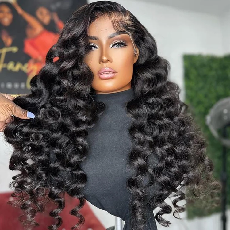 Raw Virgin Loose Wave Wigs Virgin Human Hair Loose Wave 13x6 hd Lace Front Human Hair Wig