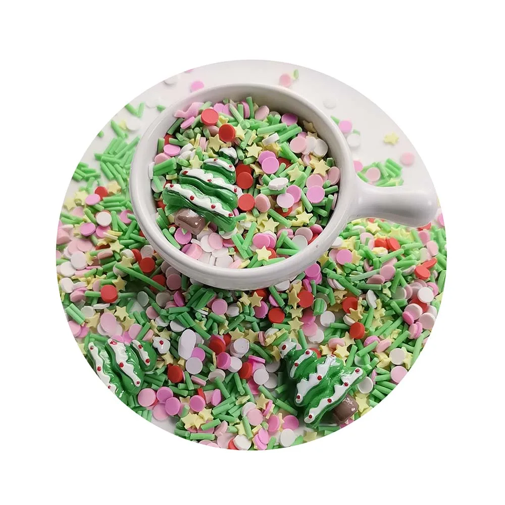 500g Mixed Star Circle Slime Charms Candy Polymer Clay Sprinkles Slices DIY Nail Art Handmade Accessories Decoration Artificial