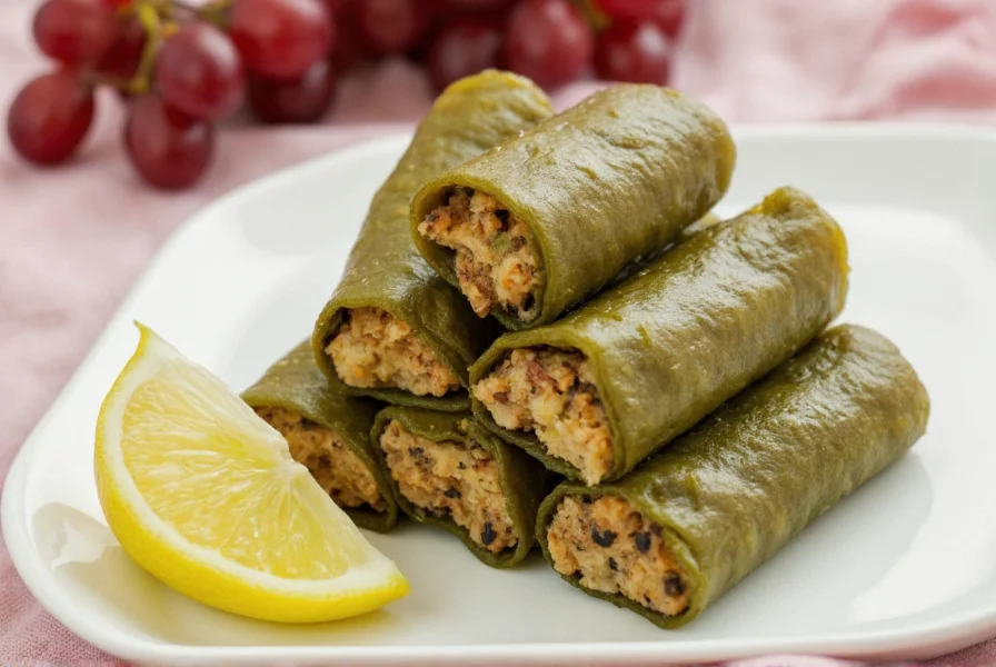 Hand rolling grape leaves step-by-step
