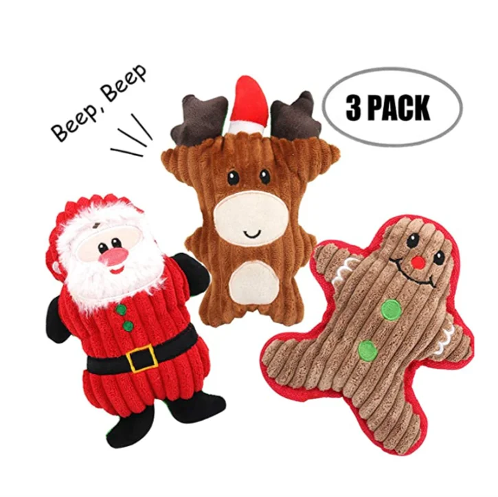 

Amazon Best Selling Wholesale Christmas Dog Toys Bite Squeaky Dog Chew Toys