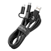 

SOSLPAI wholesale for iphone 11 usb cable nylon braided 10w usb type-c to type-c fast charging cable