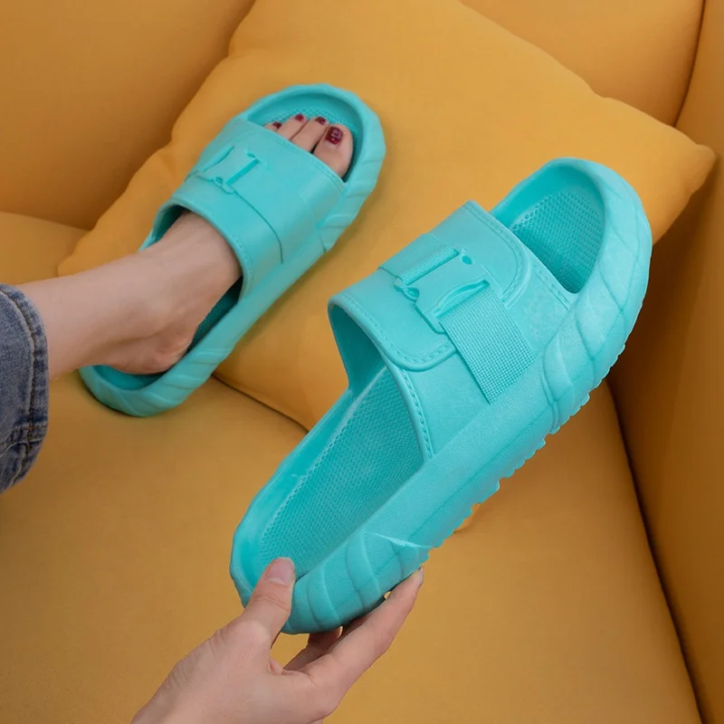 

Wholesale Tik Tok Flip Button Slippers Women Summer New Creative Fashion Sandals Slippers Home Dormitory Thick Bottom Sandals, Customized color