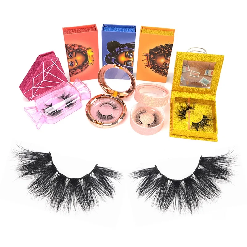 

New Arrival 25mm Thick Winged Lashes with Case 16 mm 18mm Short Natural Mink Eyelashes