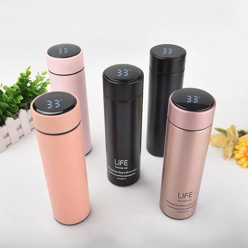 

Vacuum Flask Gift Double-layer stainless steel Smart Water Bottle with LED Temperature Display Thermos tumbler cups in bulk