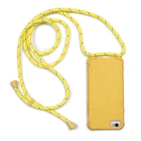 

crossbody Necklace phone case 100% percent biodegradable eco friendly compostablePLA PBAT phone case for Iphone 11 pro max