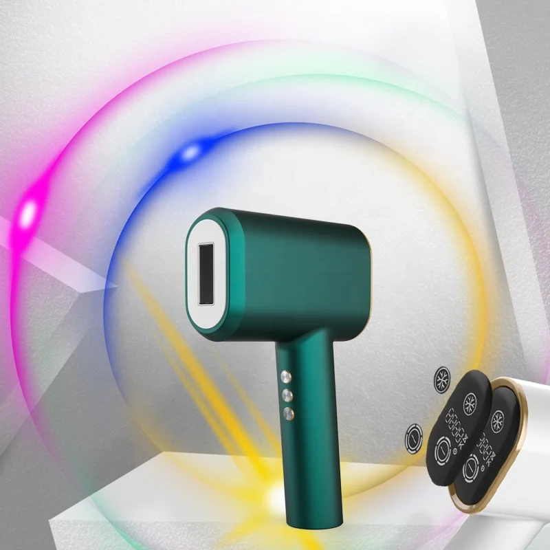 

New Customization portable hair removal machine laser hair removal device IPL lazer hair removal, White/ green