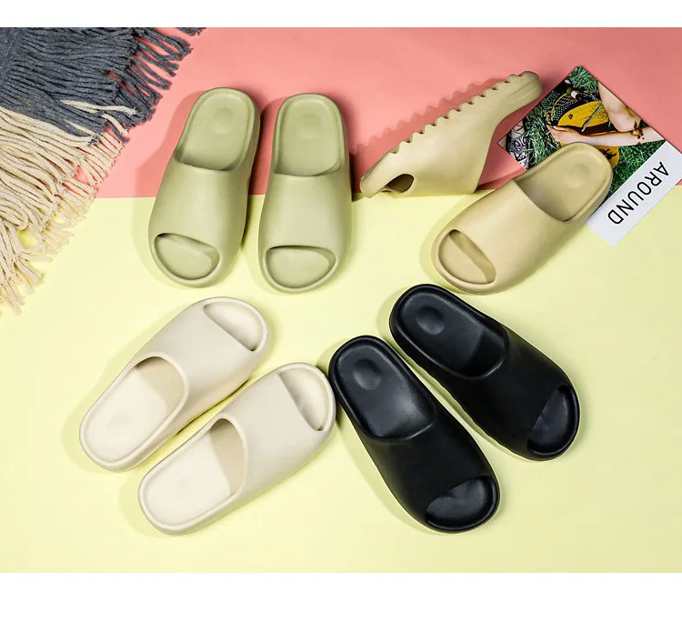 

New Unisex Summer Fish Mouth Flat Slip On Indoor Yeezy Beach Ladies slippers Eva sandal shoes, Customized color