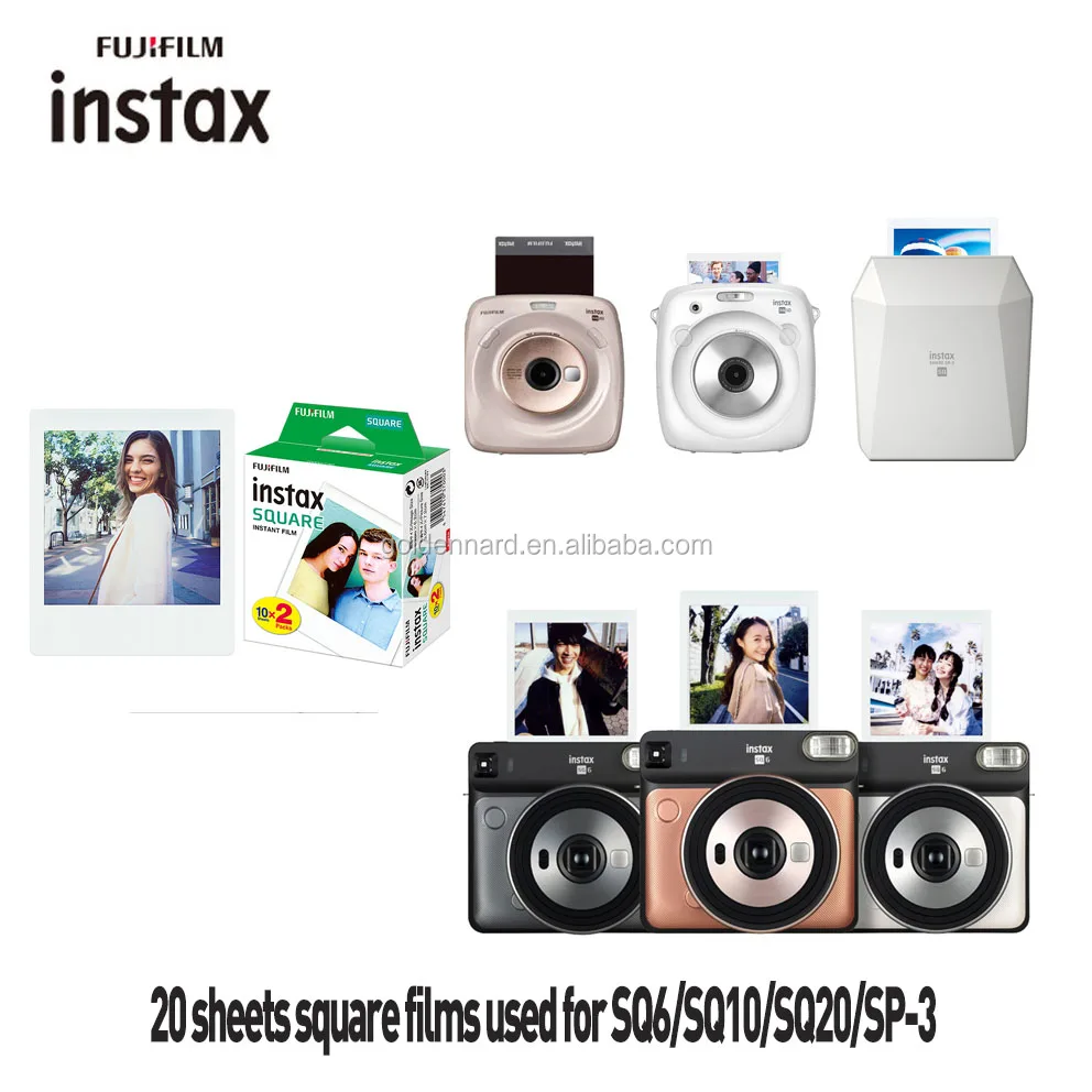 
FujiFilm Instax Square Instant Film 20 Photo Sheets White + 10 Sheets Black Edge- Compatible Compatible with FujiFilm Instax SQ 