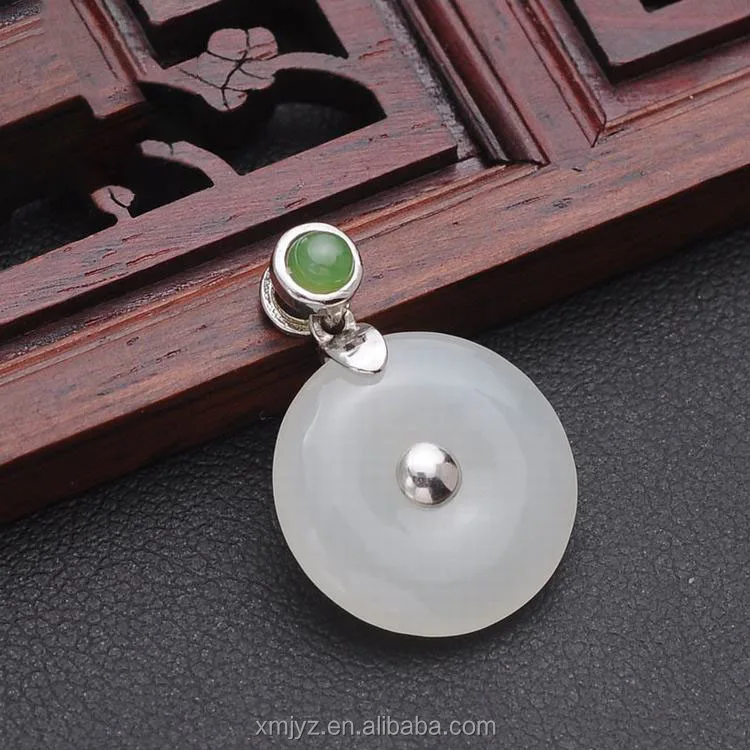 

Certified Hetian Jade Pendant New Style 925 Silver Luxury Inlaid With Jade And Leopard Head