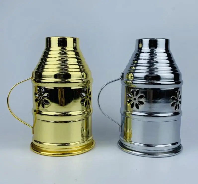 

Gold & Silver Metal Hookah Wind Cover with Handle Windproof for Shisha Hookah jhsport