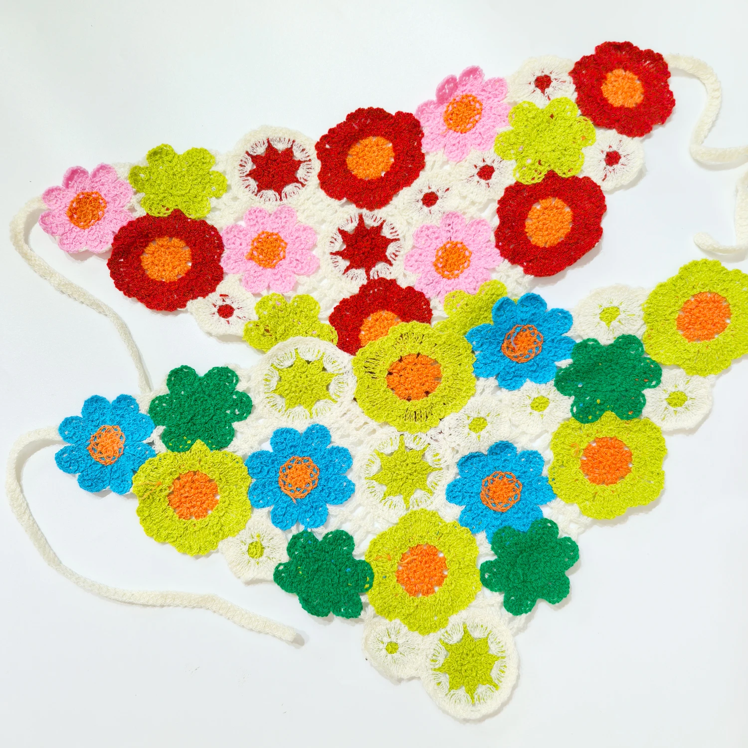 2025 New Fashion Summer Beach Handmade Lace Knitted Animal Floral Bandana Women Hair Scarf Triangle Headbands for Girls