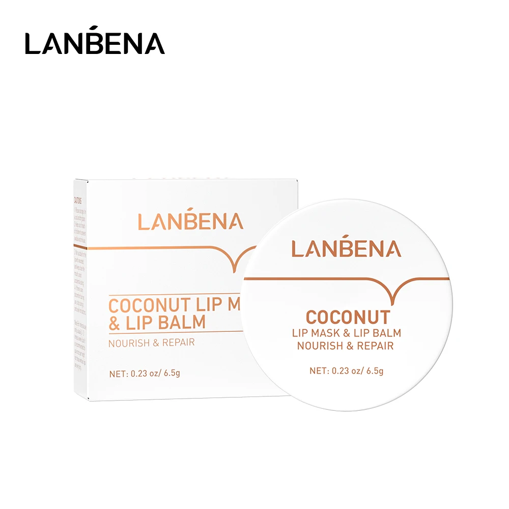 

LANBENA Natural Coconut Moisturizing Soften Fade Lip Lines Lip Mask Lip Care Balm