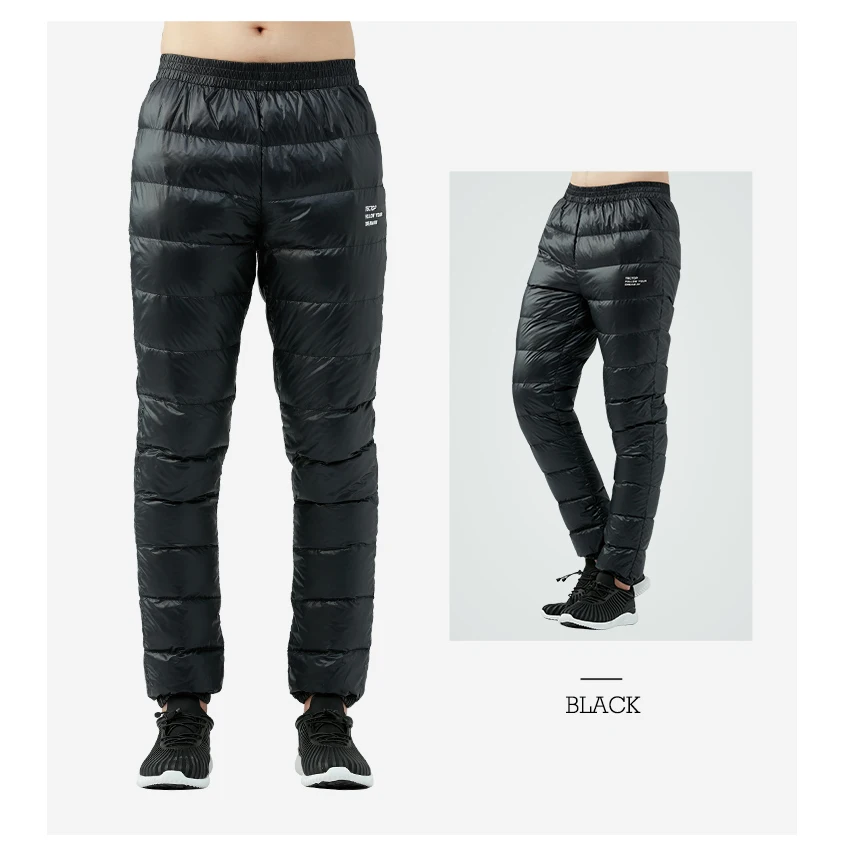 

Men Winter Sport Windproof Down Pants, Blue dk.grey black navy