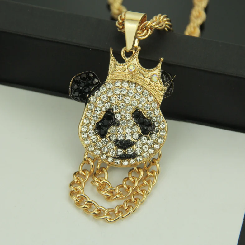 

Hot sale Hip Hop Chains Cuban Iced Out 18k Gold Plated Necklace Men's Necklaces