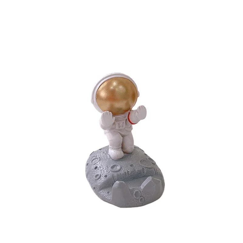 

Brand new design astronauts custom logo style material decoration high quality gift resin table decor ornaments artware craft, White