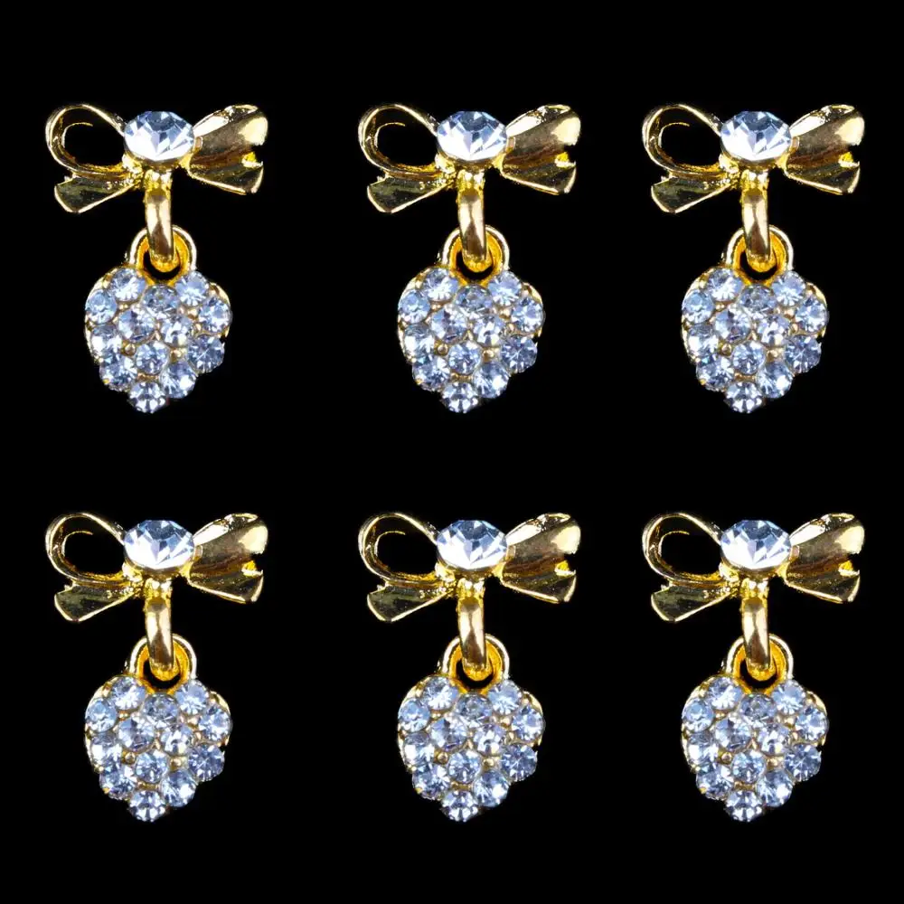 
3D nail art heart pierce jewelry 3D nail heart jewelry parts 