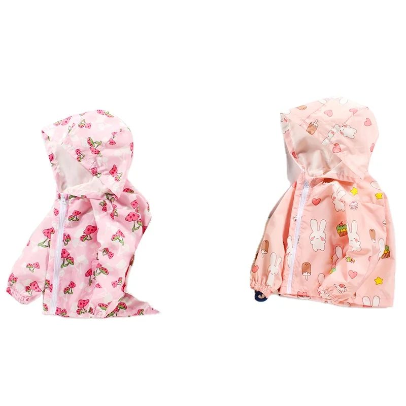 

Spring Autumn Windproof Fashion Casual Coat Children Thin Section Cartoon Printing Coat Creative Simple Zipper Jacket