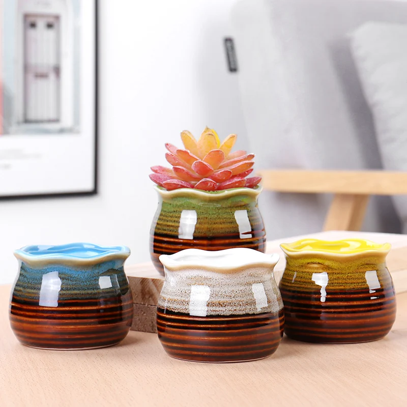 

Chinese vintage style bulk price indoor ceramic flower pots pottery flower pots planters for home decor, Green, blue, white, yellow