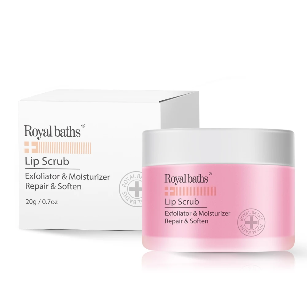 

Customized Cosmetic Packaging Skin Care Products Dead Skin Removal Moisturizing Exfoliating Lip Scrub, Pink