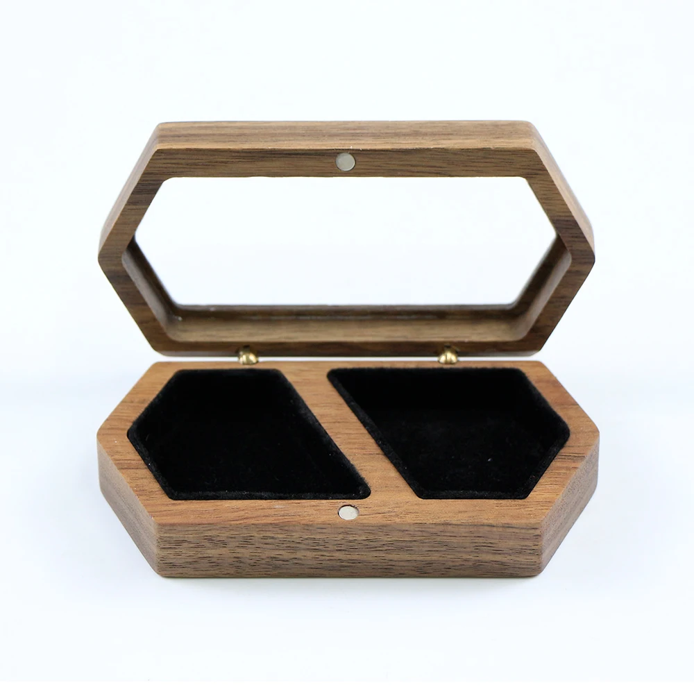 

Wholesale Custom Logo Wood Ring Box Luxury Earring Bracelet Necklace Ring Box Jewelry Packaging Wooden Box