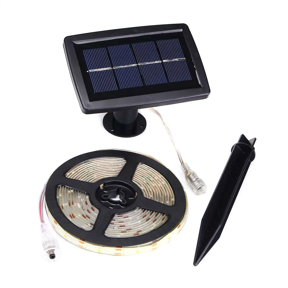 Chinese factory wholesale 5m ip65 3528*150led outdoor garden decor waterproof solar led strip light