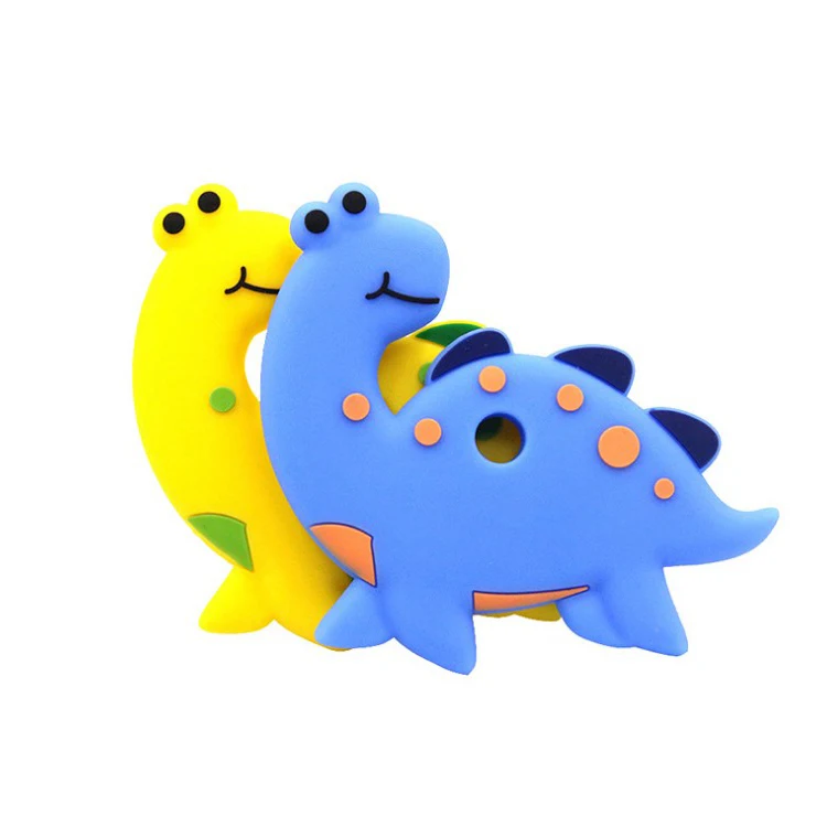 

food grade silicone teether toy for little baby silicone baby teether animals shape