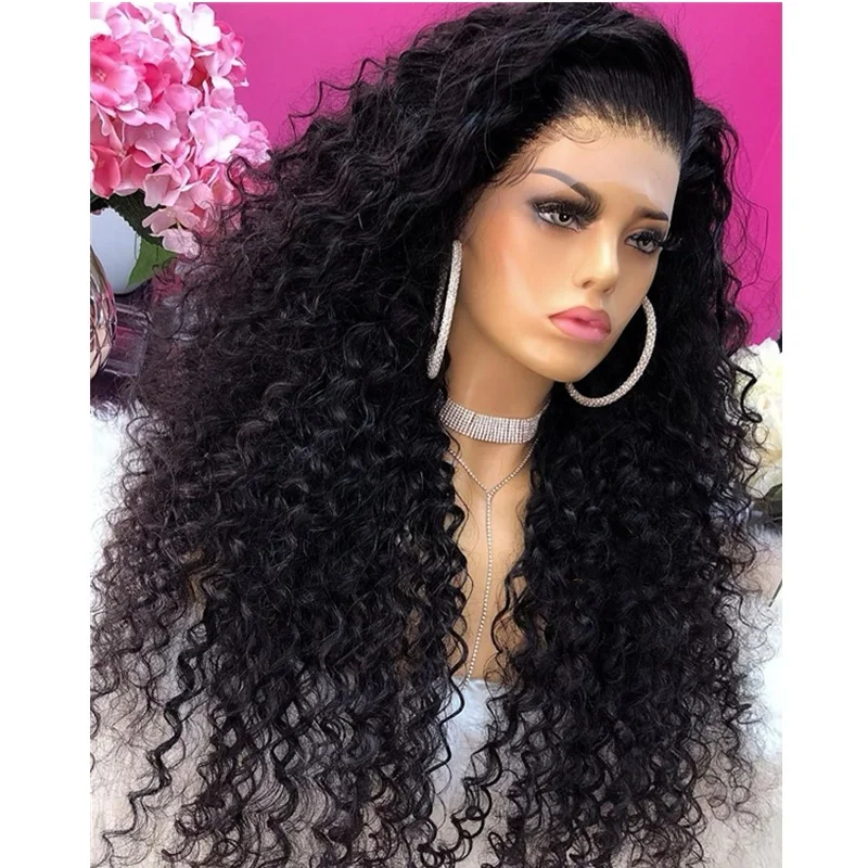 

transparent hd full lace human hair wigs for black women glueless full hd lace wigs 13x6 lace frontal wig, Natural color lace wig