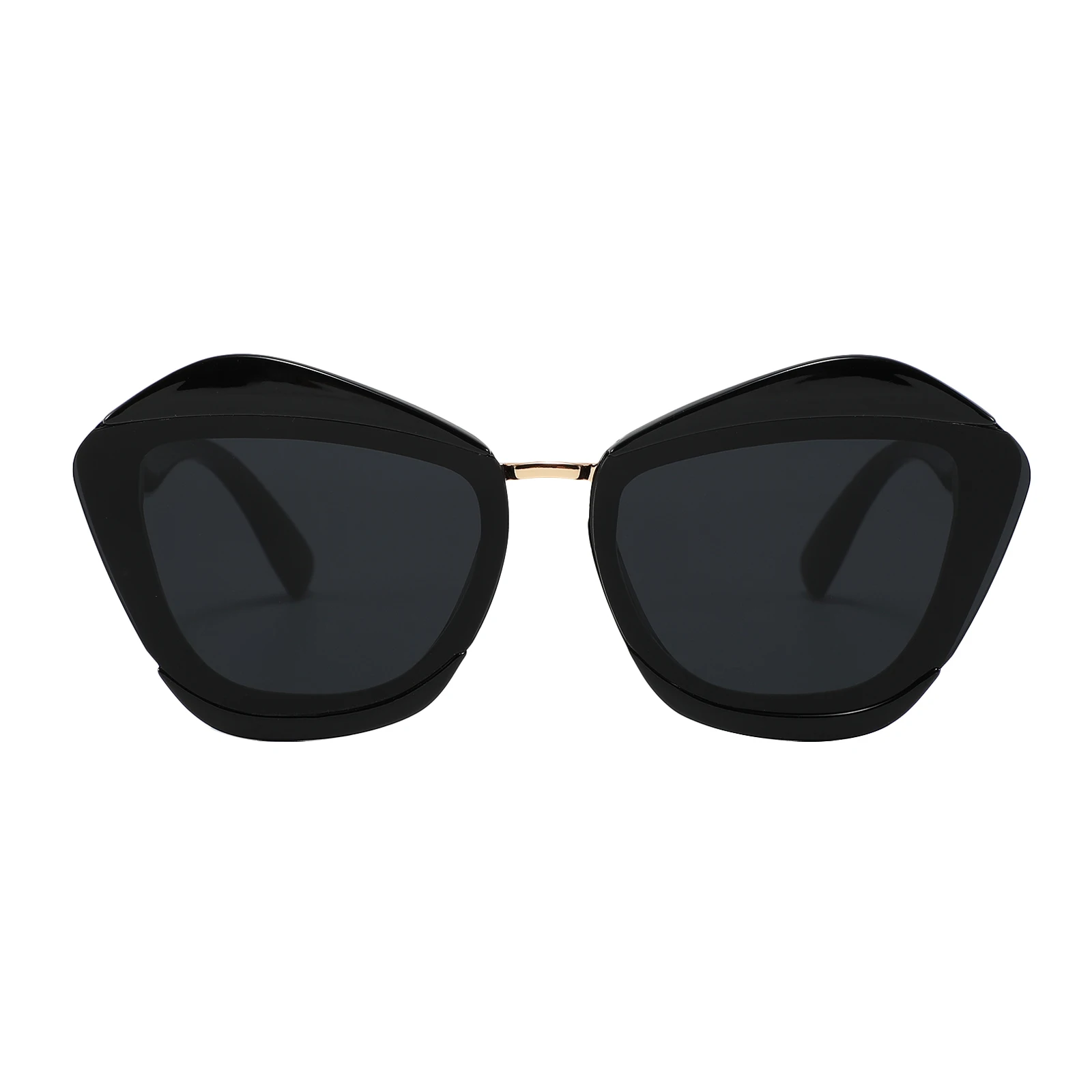 

New women tide personality polygon sunglasses foreign trade fashion uv sunglasses, Mix color