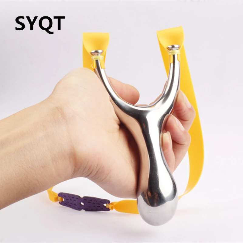 

440 Titanium Steel Recurve Slingshot Flat Rubber Band Flying Tiger Fork Solid Outdoor Precision Hunting Competitive Slingshot