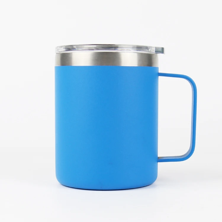 

BPA free 12oz 24oz double wall milk drinking beer cup stainless steel insulated coffee mug with handle, Many colors option or customized color