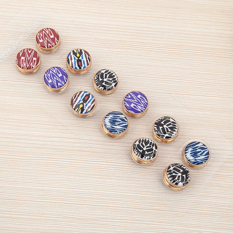 

2021 Sailing Jewelry Glass Pattern Buckle Muslim Head Glass Buckle Muslim Colorful Hijab Strong Magnet Brooch