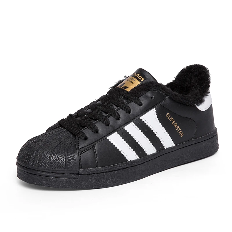 

Add cotton thick shell-toe cotton shoes couple sneakers 36-45, Black
