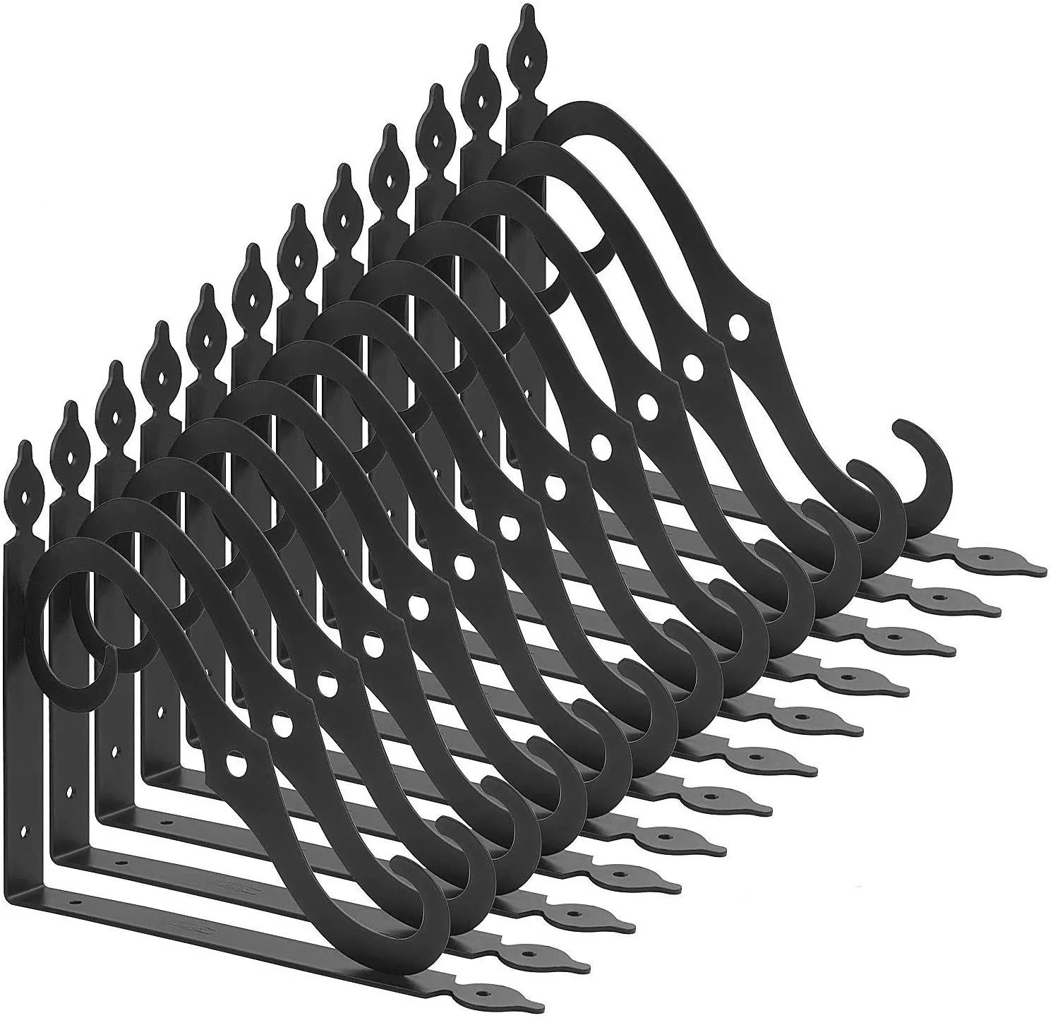 

Folding metal pipe shelf brackets