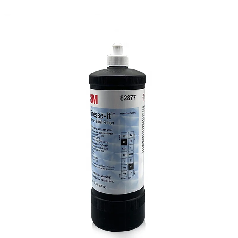 3M Finesse-it Polish Standard Series 82877 Final Finish (105) Gray Easy Clean Up Liter (33.814 Oz) 12 Ea/Case