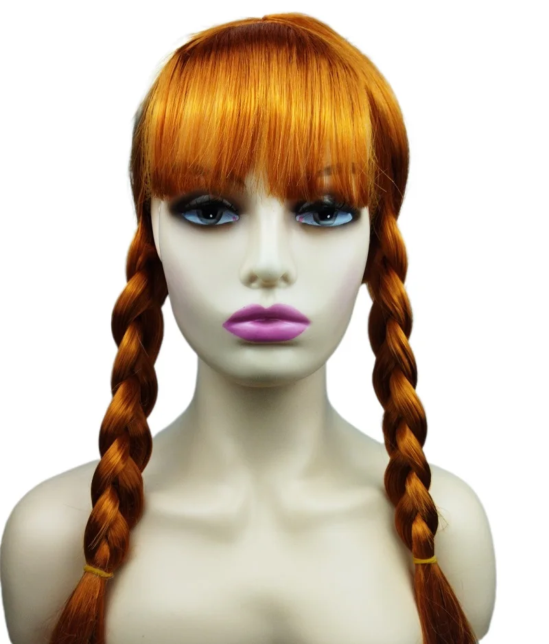 

LW-39RA Wholesale High Quality Synthetic Wigs Heat Resistant Fashion Braided Wig Hair, Orange,customized