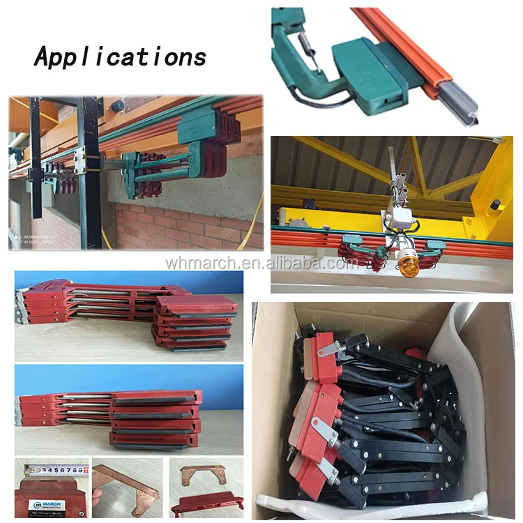 March 250amp insulated copper bus bars current collector overhead