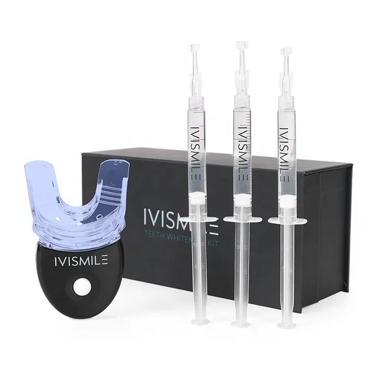 

IVISmile Wholesale Price CE Approved Home Tooth White Dental Teeth Whitening Kit Private Label, Black/white