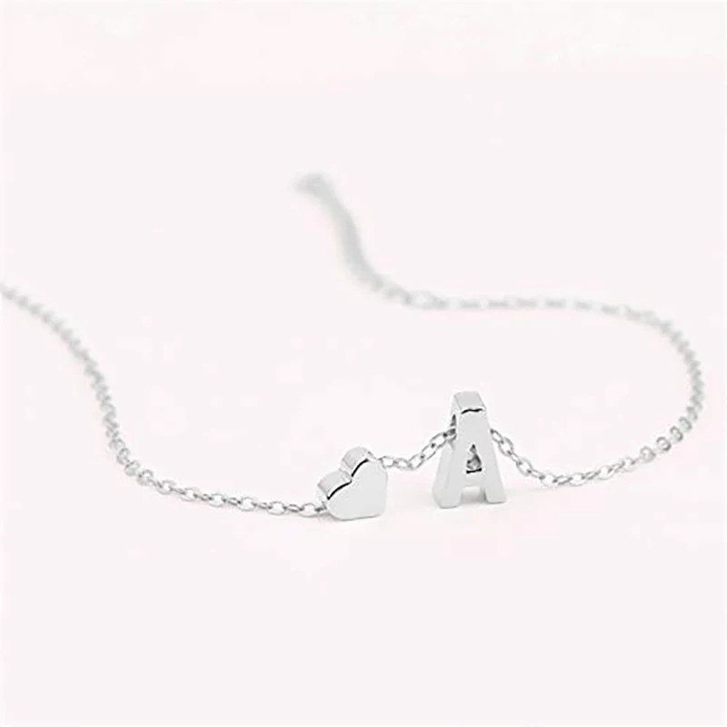 

JUJIE A to Z Initial Letter Anklet Foot Jewelry Stainless Steel Chain 26 Alphabet Letter Pendant Charm Initial Women Anklet, Silver/gold/rose gold