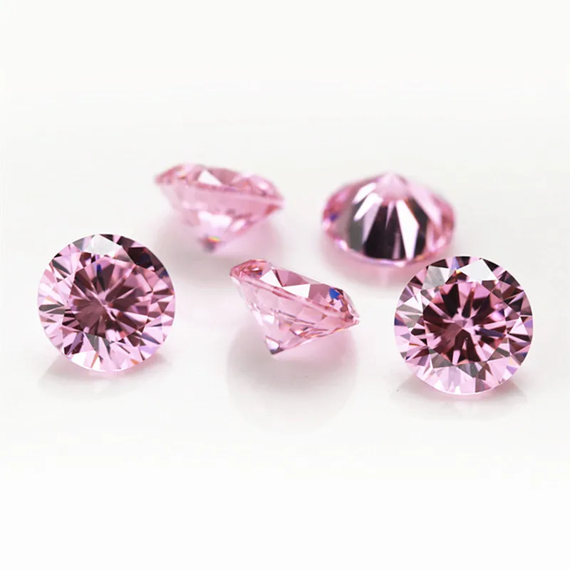 

Wholesale top quality GRA Pink Color Moissanite Diamond 3mm6mm VVS1 Round Brilliant cut mossanite per Carat 2ct loose gemstone, D e f g h i j