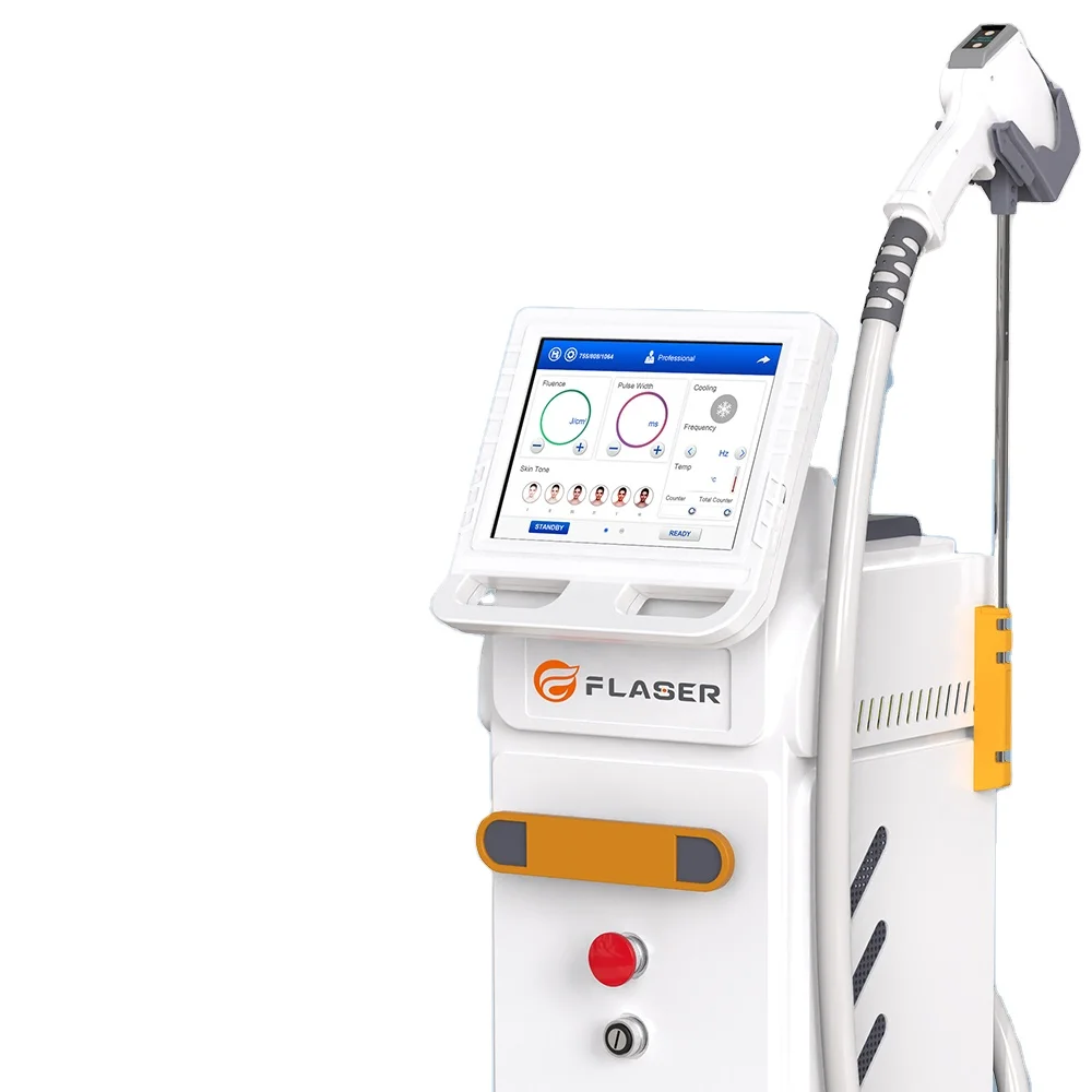 

2021 New Product Laser epilation 808nm 1064nm 755nm Diode laser hair Removal Machine no pain perment hair removal, White/other