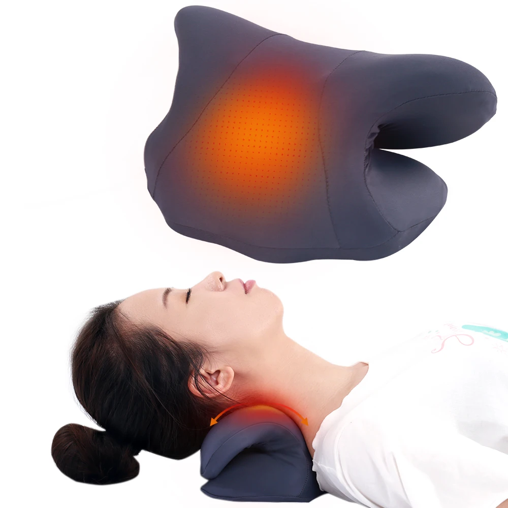 

2022 Upgraded Neck Traction Pillow with Pillowcase Built-in Heating Pad Relieve Fatigue Heating Neck Cervical Pillow