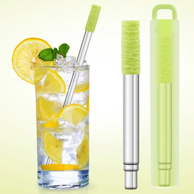 

Drinking Straw Wholesale Portable Straw set Eco-friendly Stainless steel Telescopic Straws, As picture