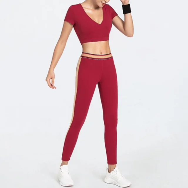 

Yoga suit female movement that show hilum short-sleeved high