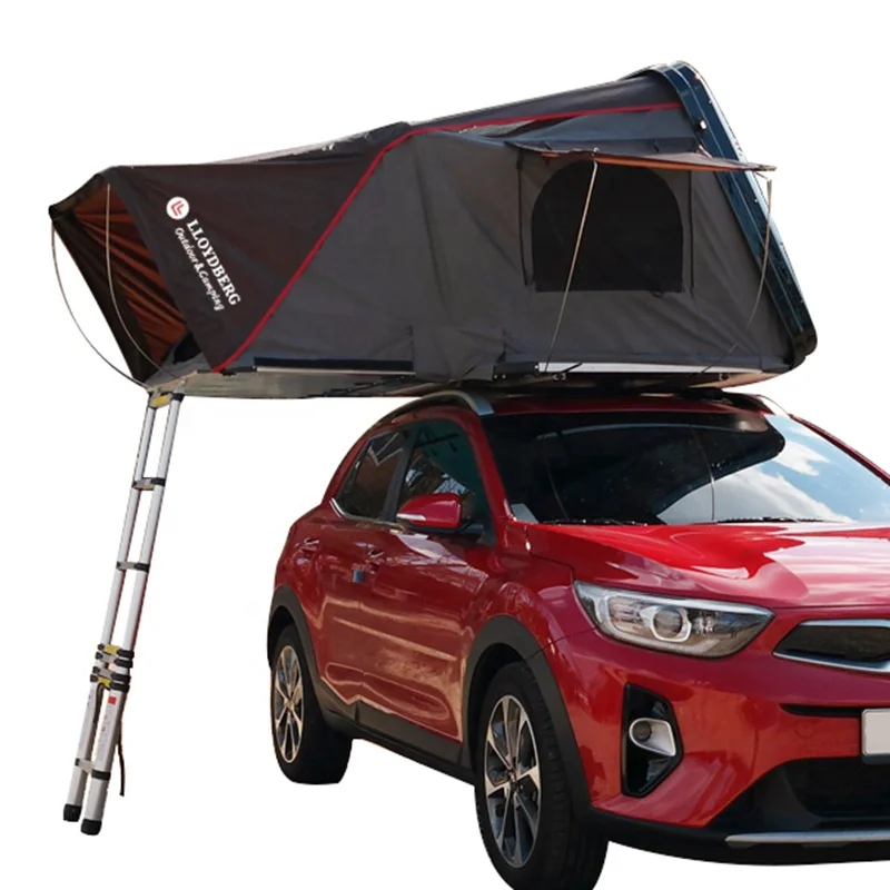 

4wd Offroad Trailer Camping Vehicle Hard Shell Car Roof Top Tent With Aluminum Alloy Folding Ladder