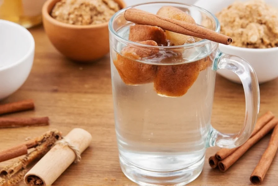 Various cinnamon water preparation methods in glass containers