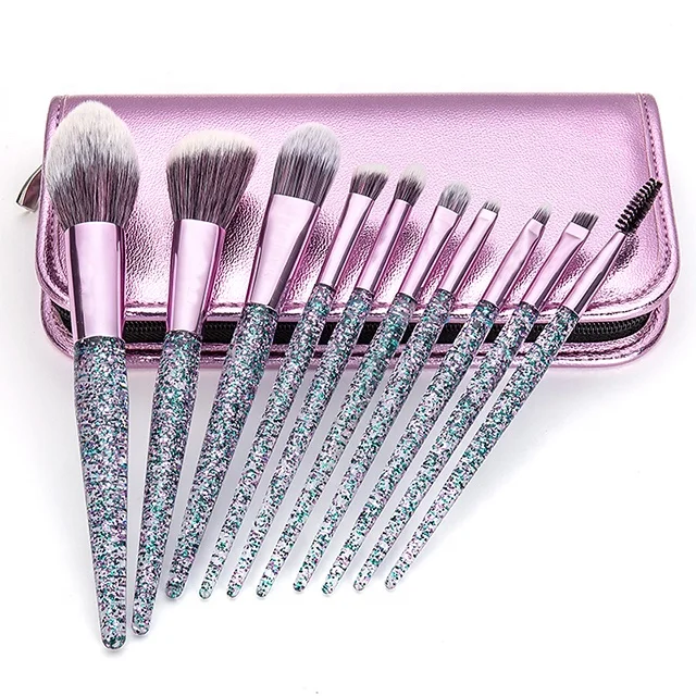 

Amazon Hot Makeup Brushes Private Label Glitter Makeup Brush Set, Picture