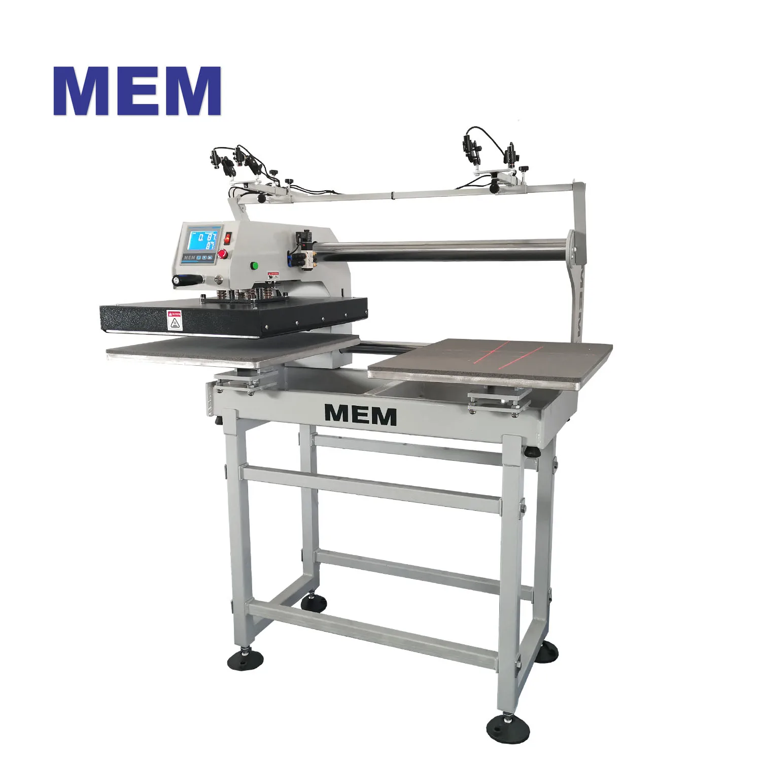 

MEM 20" x 16" pneumatic double station t shirt heat press machine with laser positioning system optional