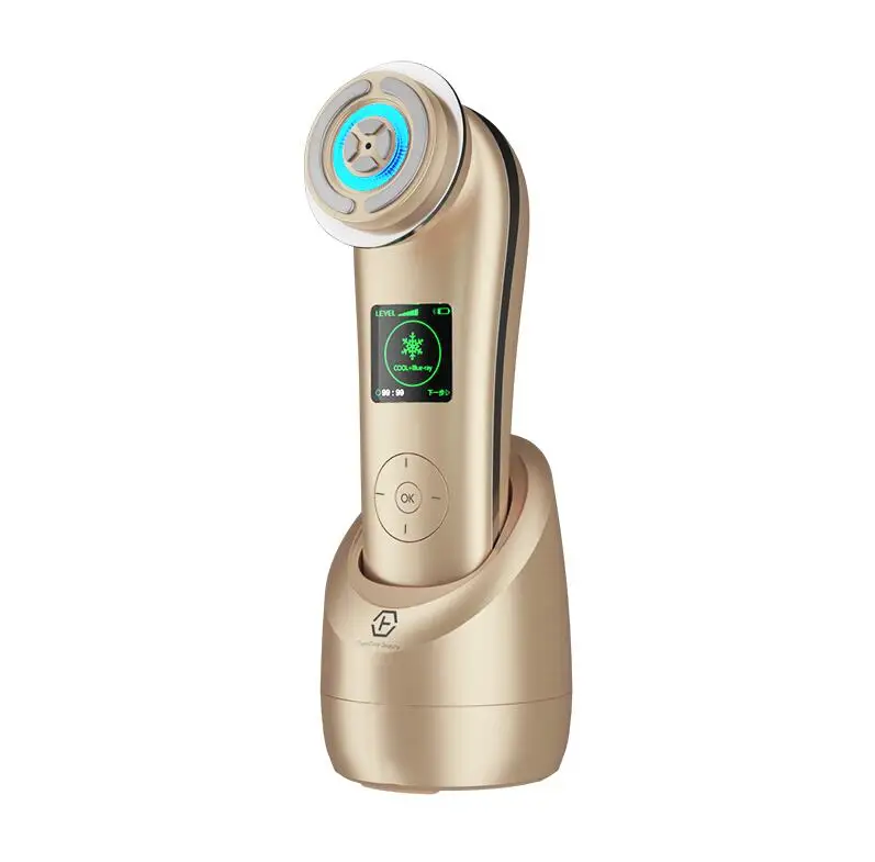 

2020 newest Photon nanoSkin F81E Beauty devices with red & blue light RF EMS Cooling face lift massage machine