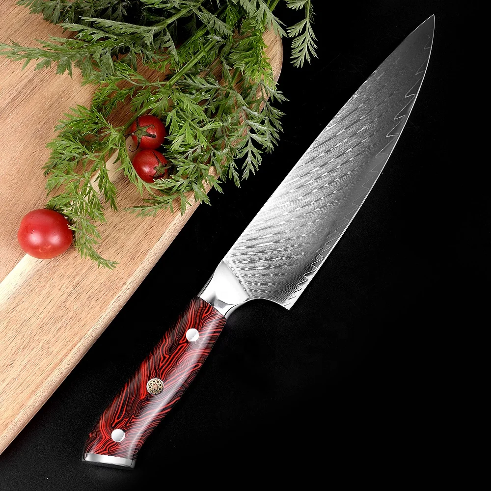 

G10 Handle Damascus Kitchen Knife